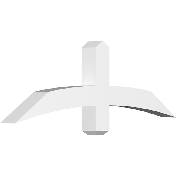 Ekena Millwork Bellingham Architectural Grade PVC Gable Bracket, 48"W x 16"H x 4"D x 4"F, 8/12 Pitch GBP048X16X0404BEL00 - main